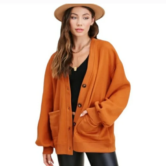 Orange sweater size L NWT - Picture 1 of 3